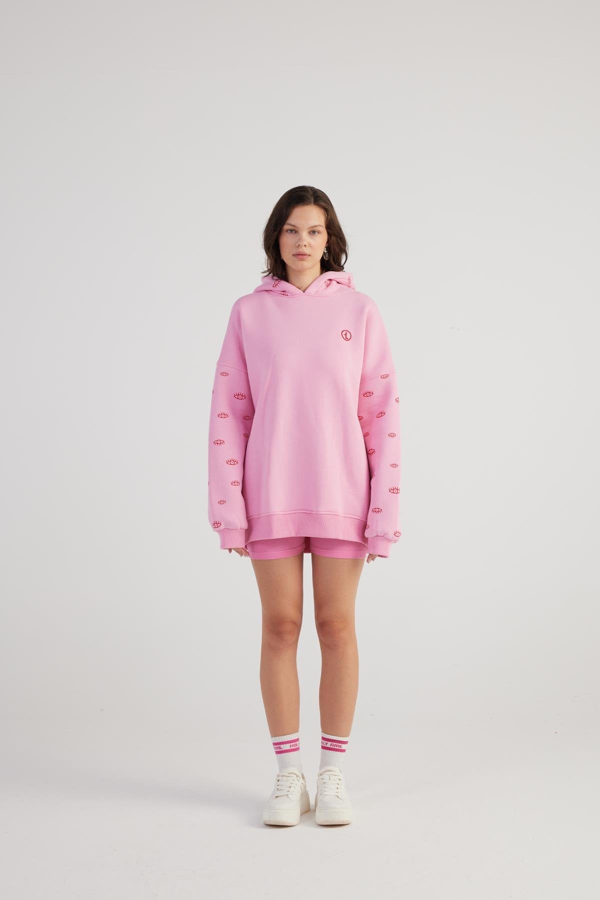 Eye Sweatshirt Pembe