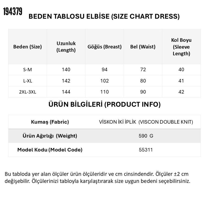 Kadın Truvakar Kollu Kruvaze Yakalı Belden Kuşaklı Uzun Viskon Iki Iplik Elbise