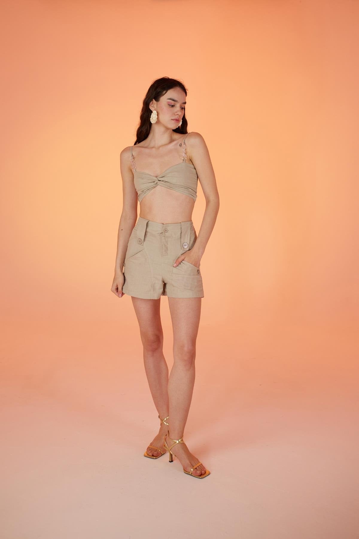 Rise Şort Bej