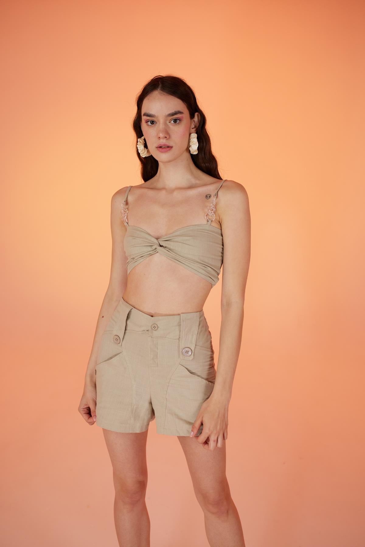 Rise Zincirli Bluz Bej Bej L