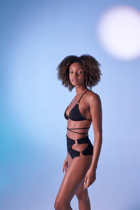 Delphi Yüksek Bel Bikini Altı Siyah Siyah M - L