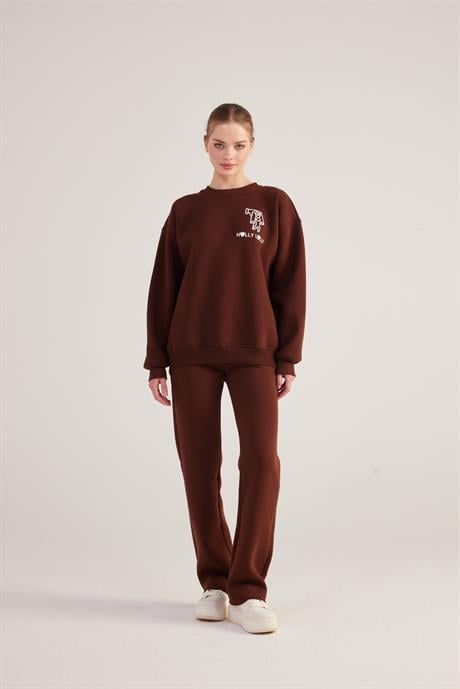 Gaslighting Sweatshirt Kahve Kahve M