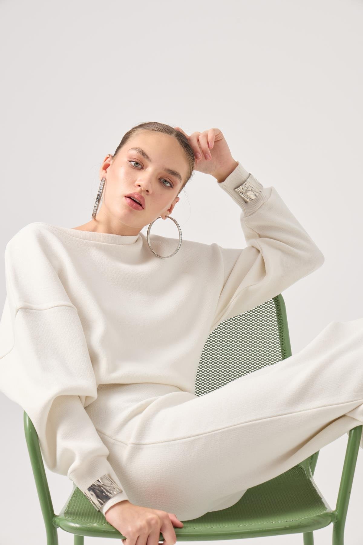 Jacey Triko Elbise Beyaz