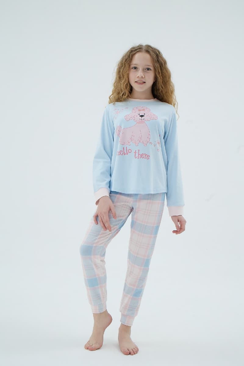 8887 KIZ Ç. BASKILI PİJAMA TAKIM