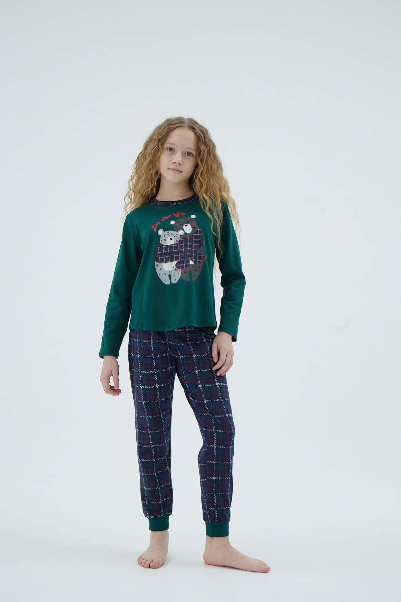 8906 KIZ Ç. BASKILI PİJAMA TAKIM