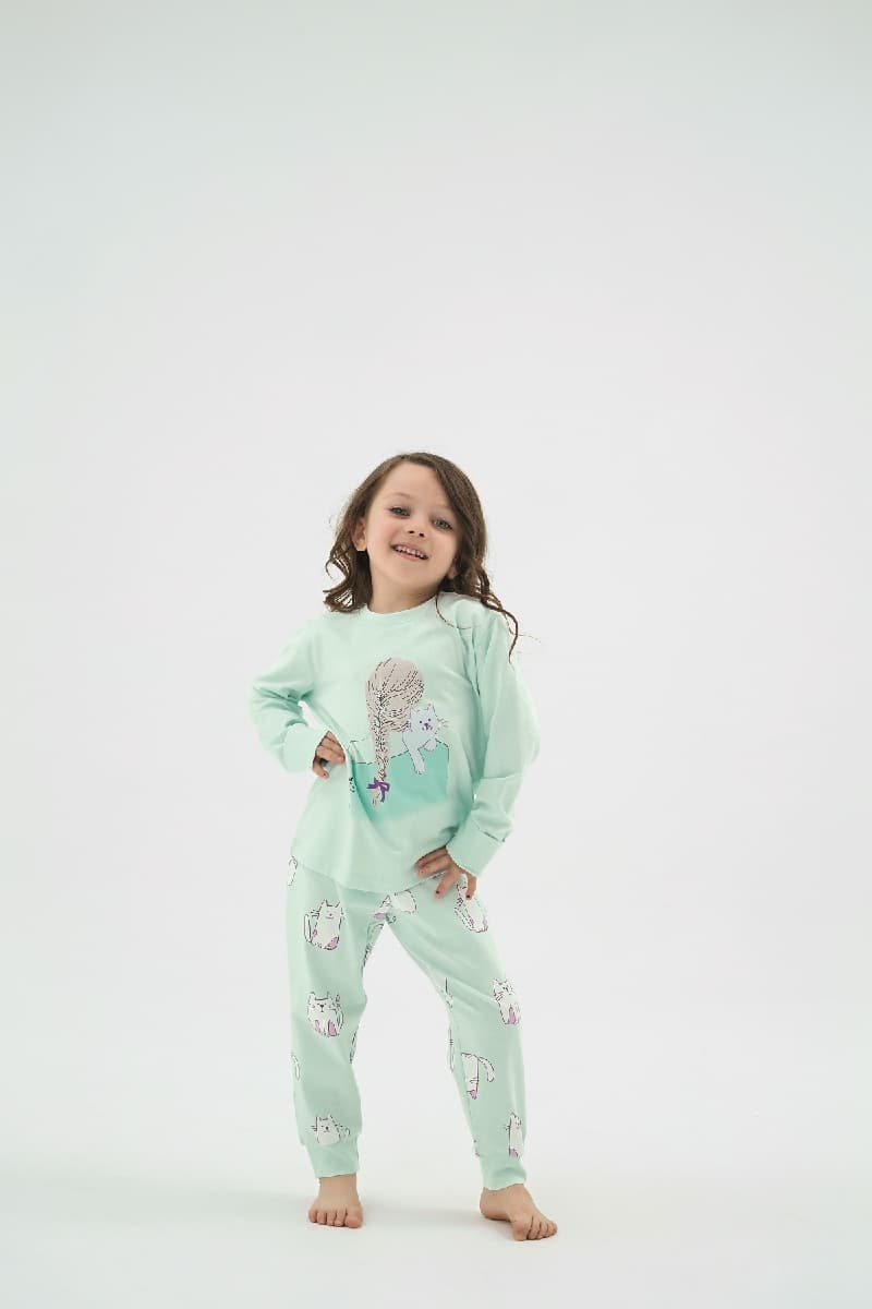 8909 KIZ Ç. BASKILI PİJAMA TAKIM