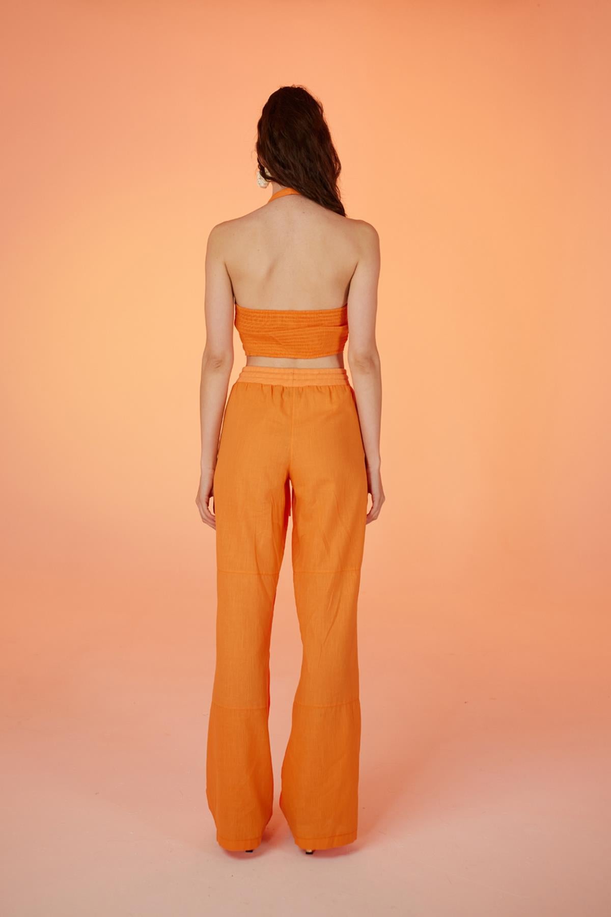 Rise Aksesuarlı Bluz Turuncu