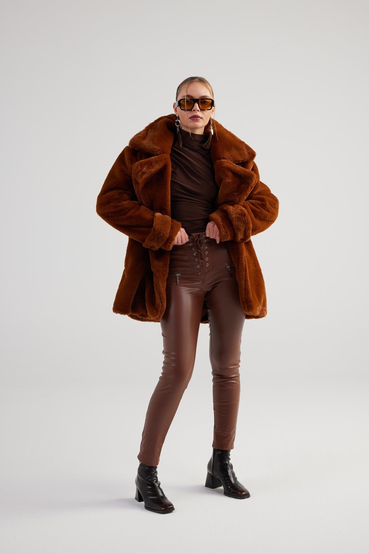 Gina Deri Pantolon Kahve