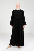 9220 DRESS WITH PLEATED SNAP BUTTONS