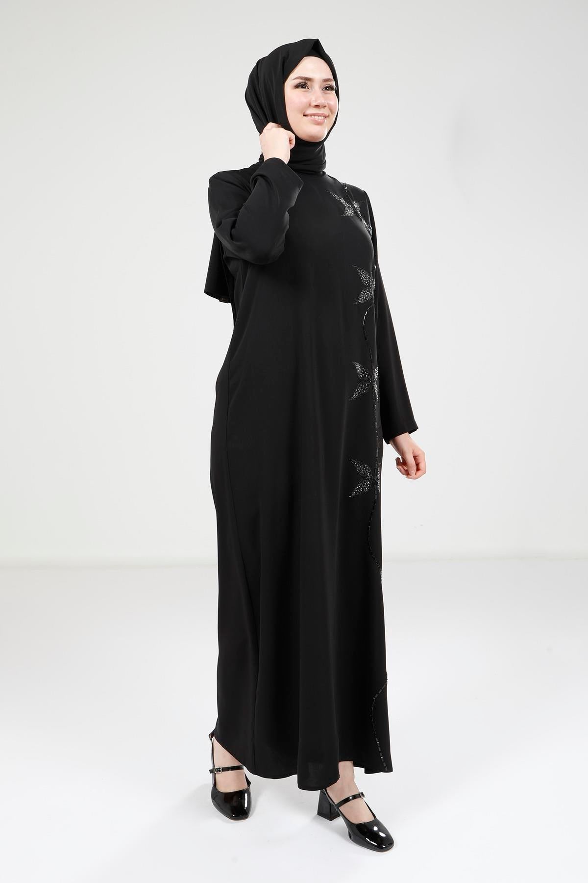 9316 ELBİSE KELEBEK TAŞLI