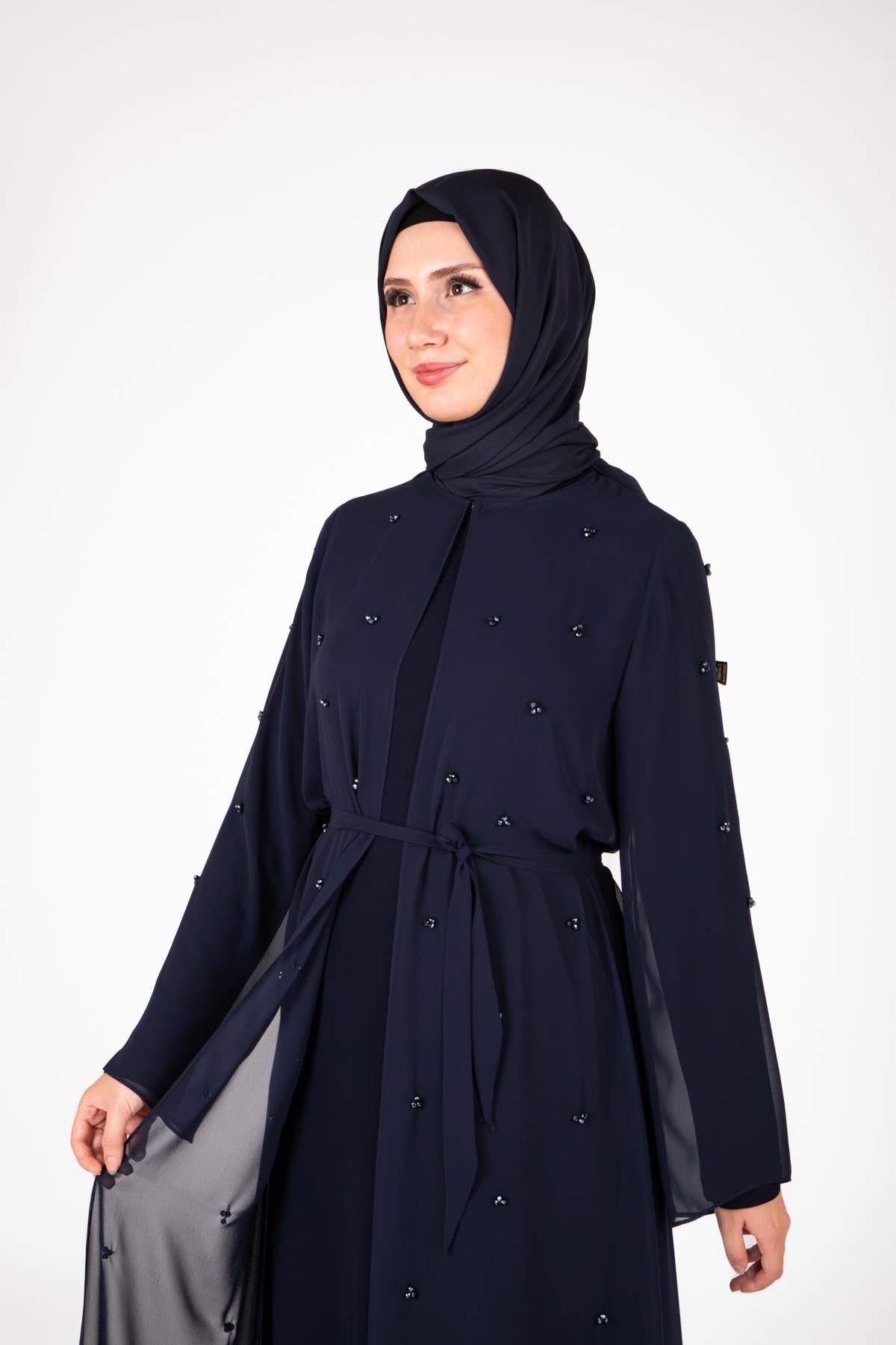 9433 Boncuklu Abaya