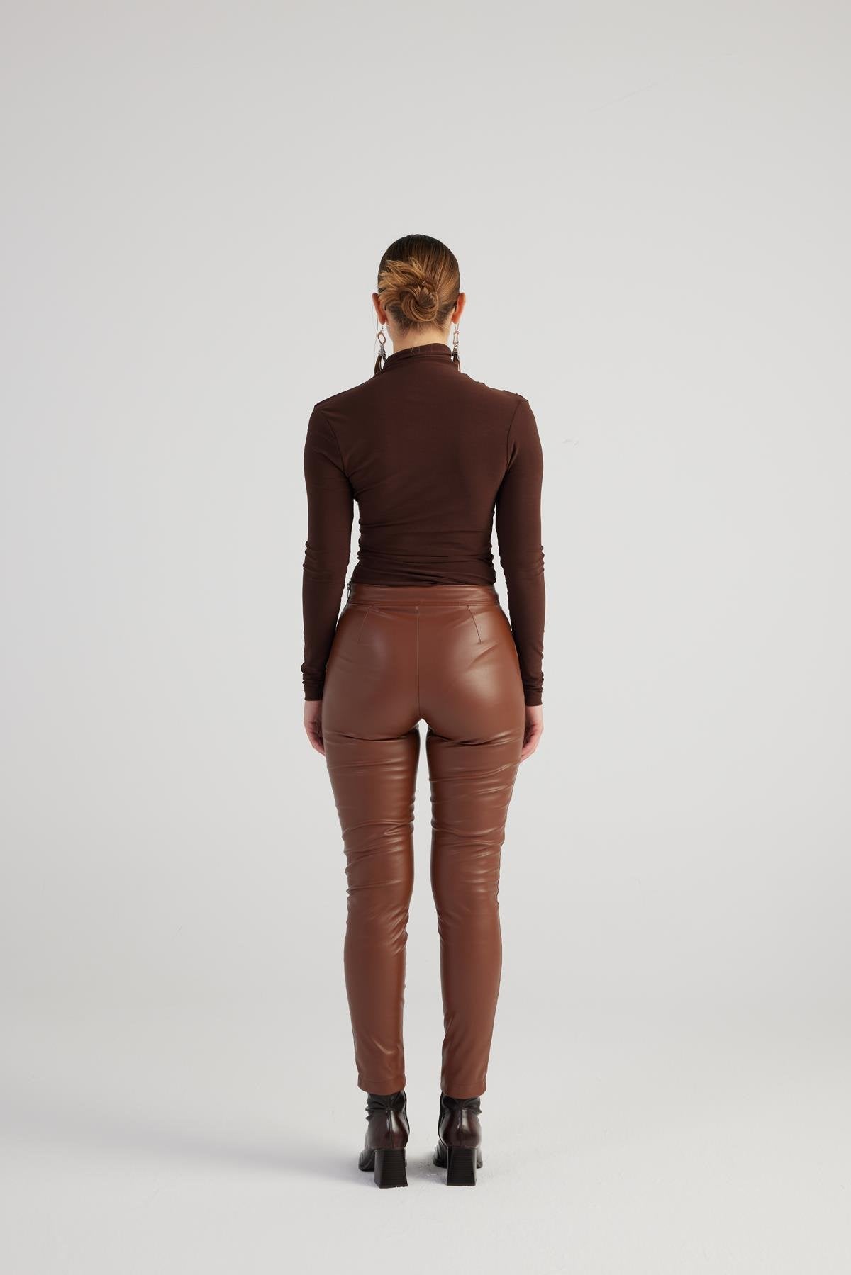 Gina Deri Pantolon Kahve