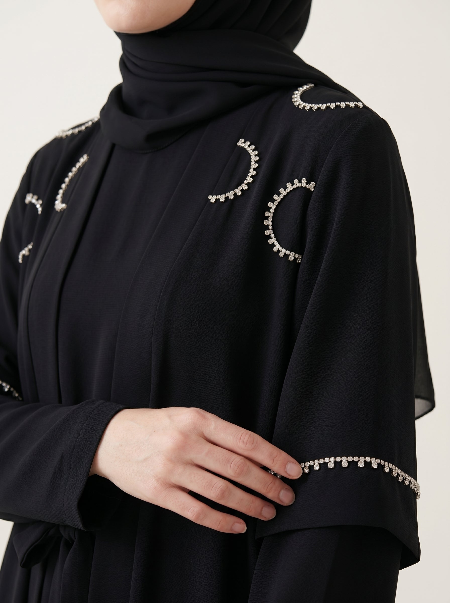 9629 Yarım Kollu Abaya