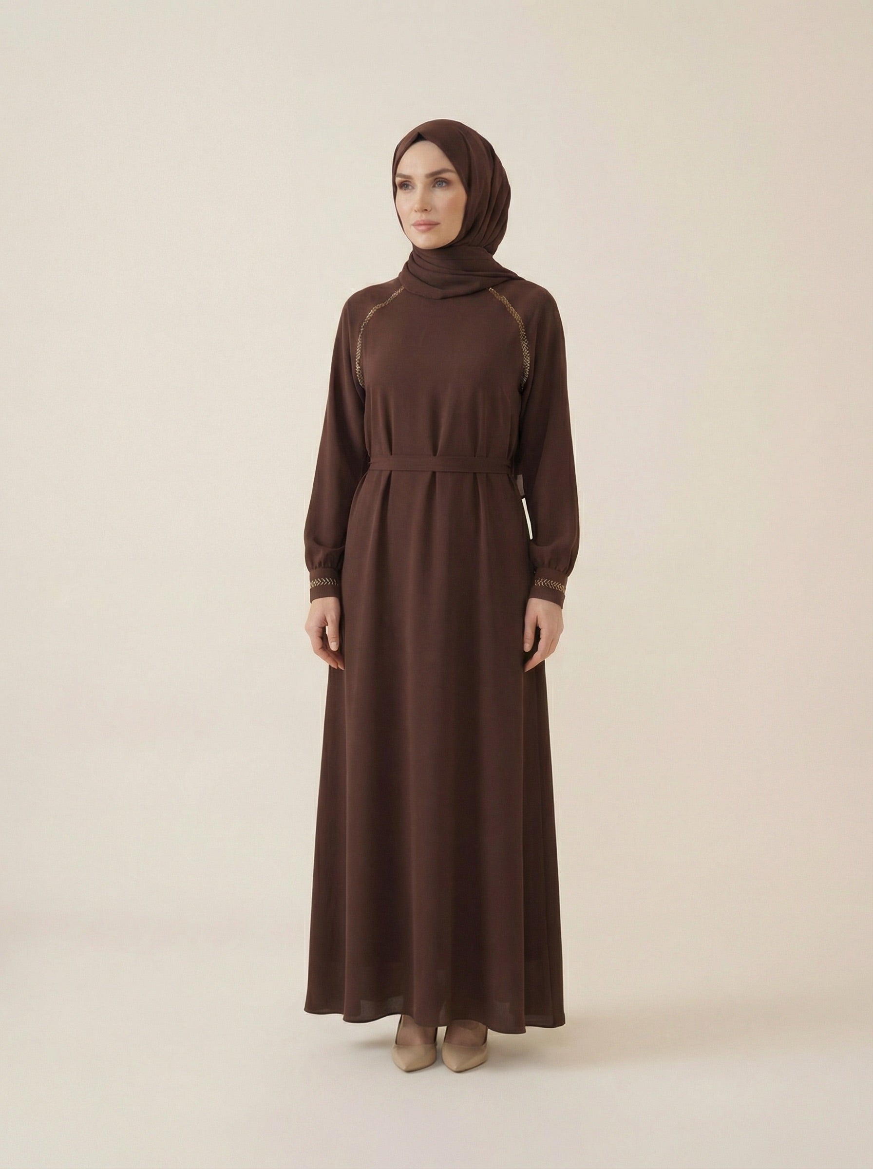 9663 Boru Boncuklu Elbise