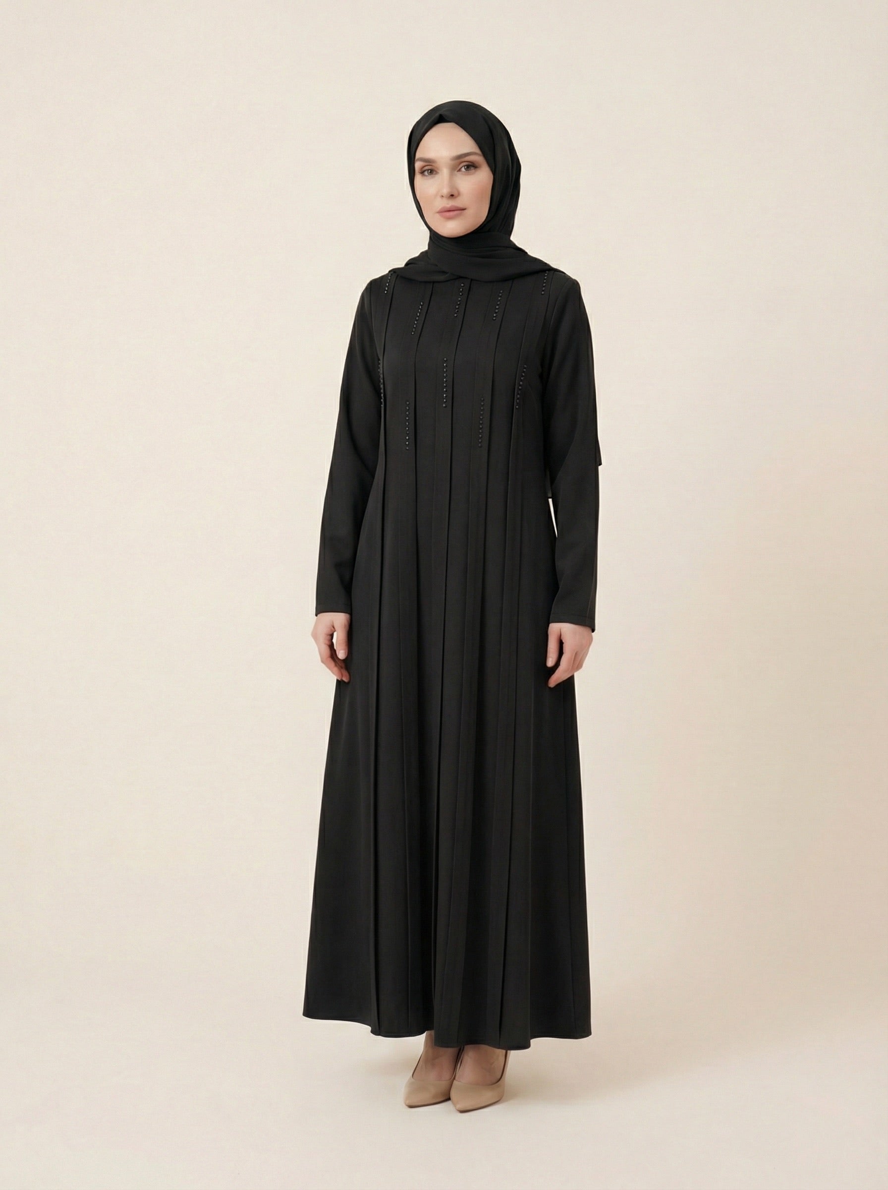 9665 Boncuklu Elbise