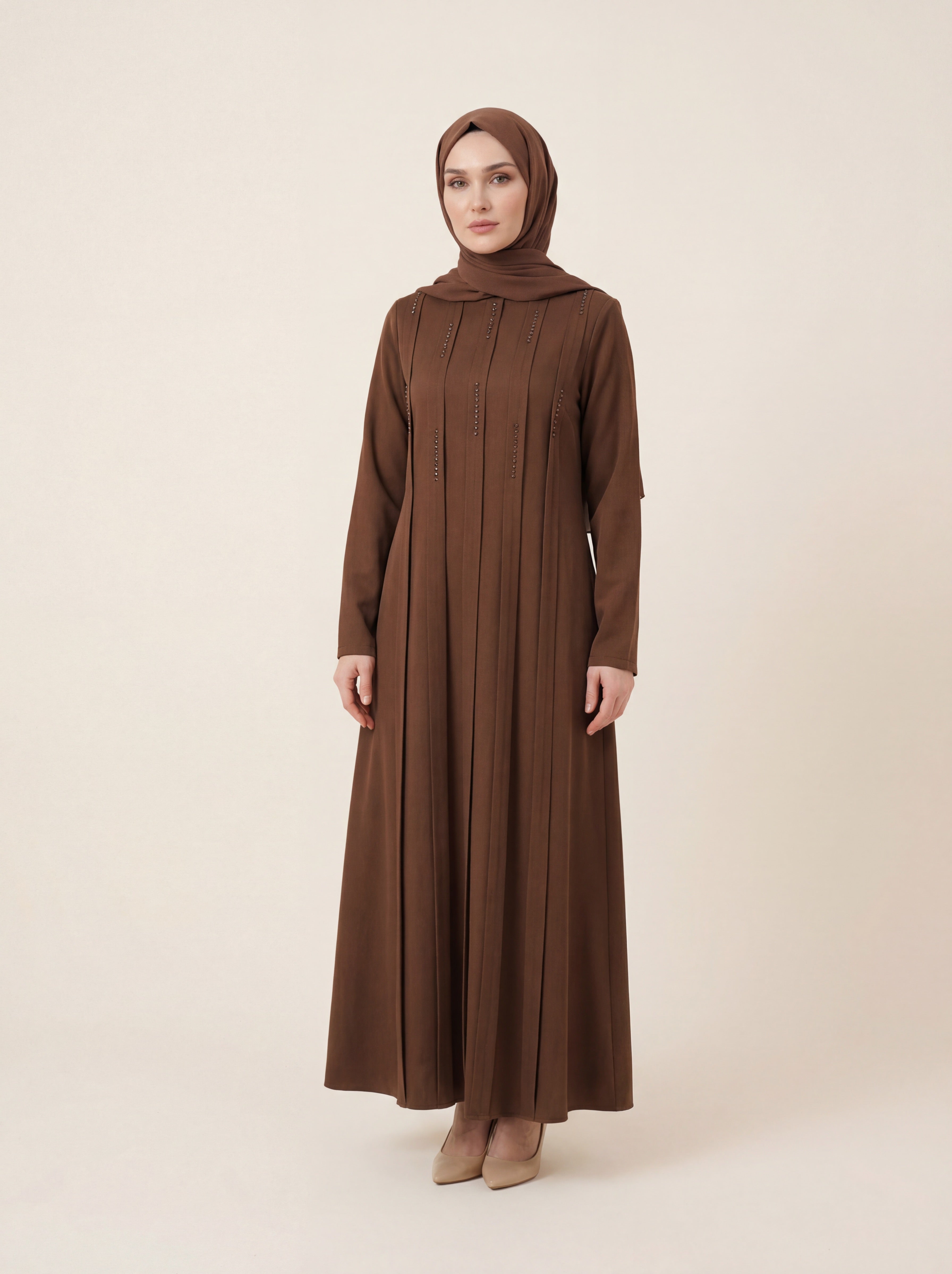 9665 Boncuklu Elbise