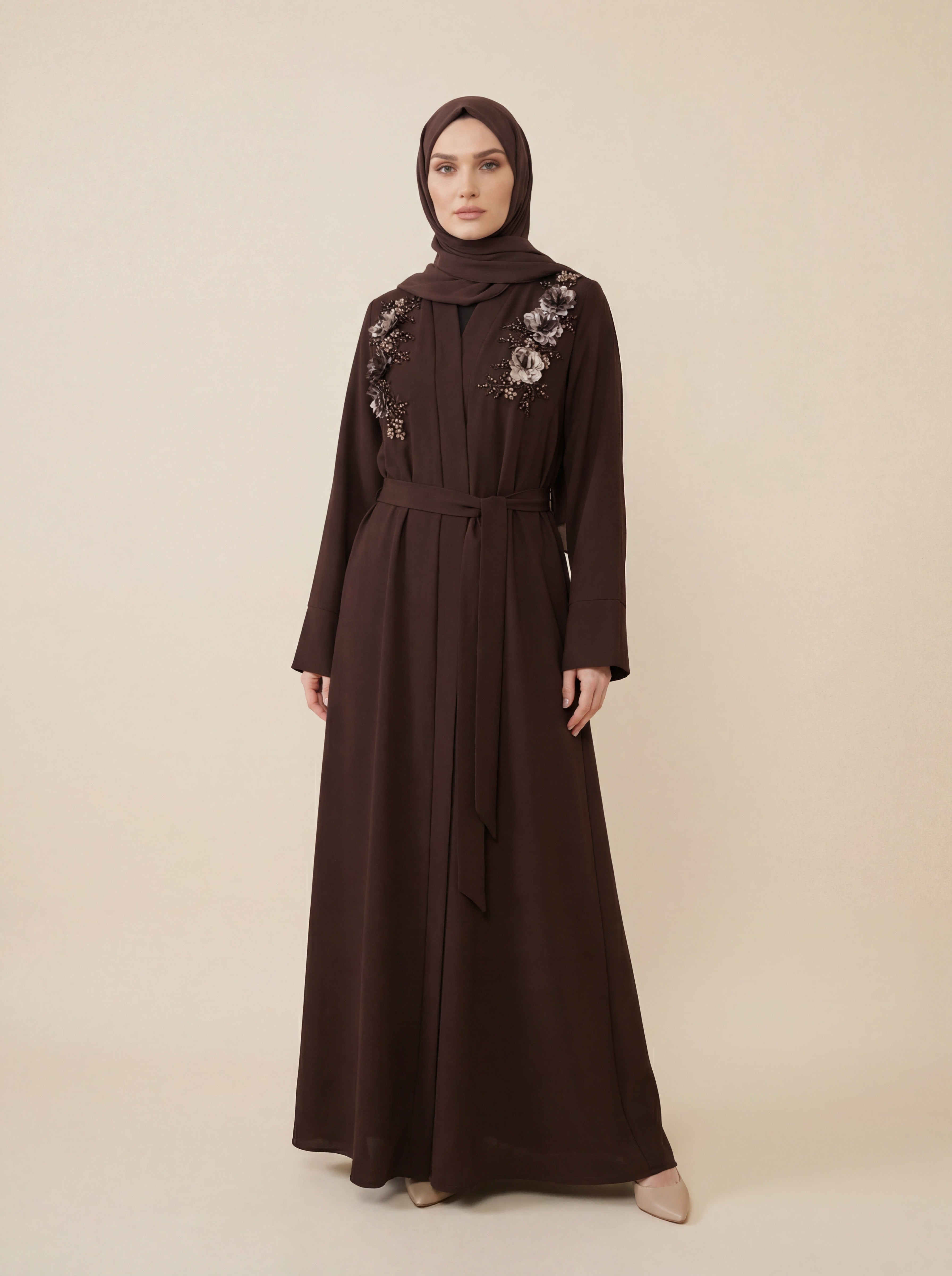 9679 Aksesuarlı Abaya