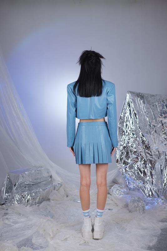 College Deri Etek Mavi