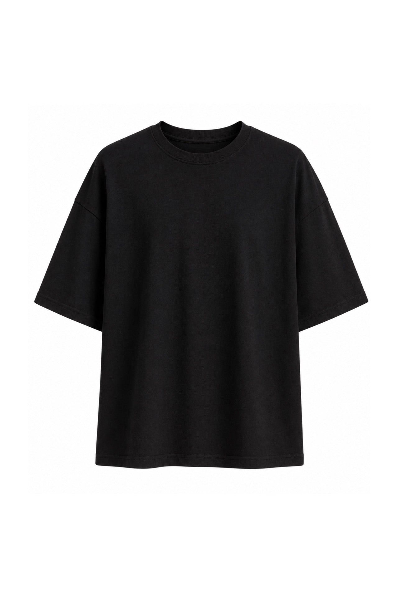 Oversize Basic Siyah T-Shirt