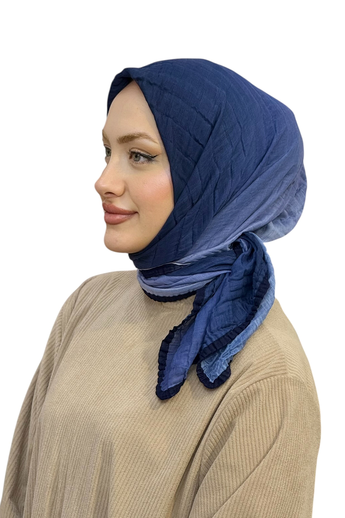 MÜSLİN DEGRADE BİYELİ EŞARP