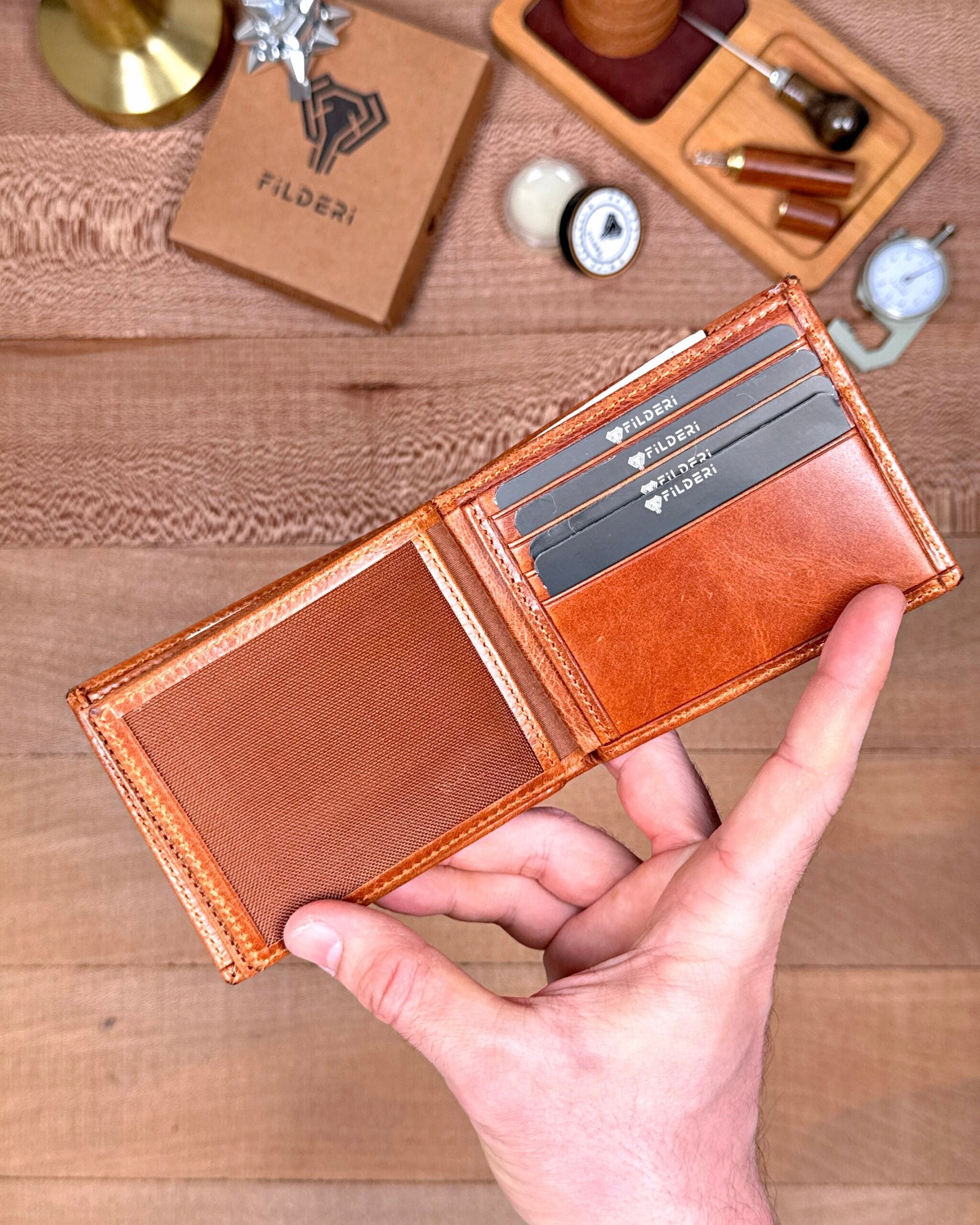 Erkek Cüzdan Kelebek Model – Hakiki Deri Taba | 2145