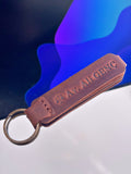 Genuine Leather Keychain Hazelnut Color