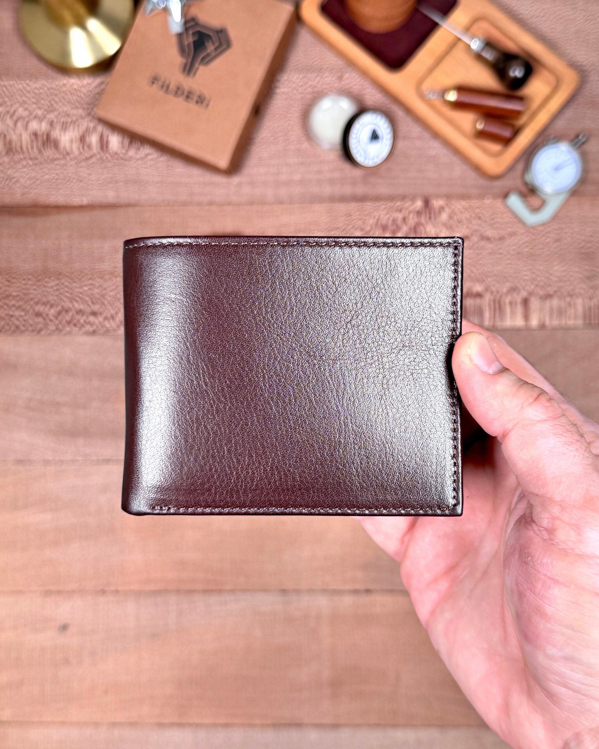 Erkek Cüzdan Kelebek Model – Hakiki Deri Acı Kahve | 2145