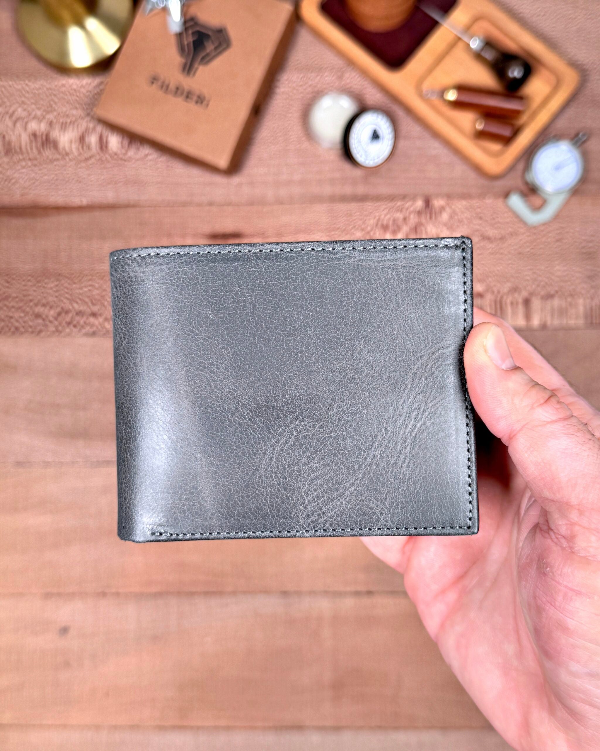 Erkek Cüzdan Kelebek Model – Hakiki Deri Gri | 2145