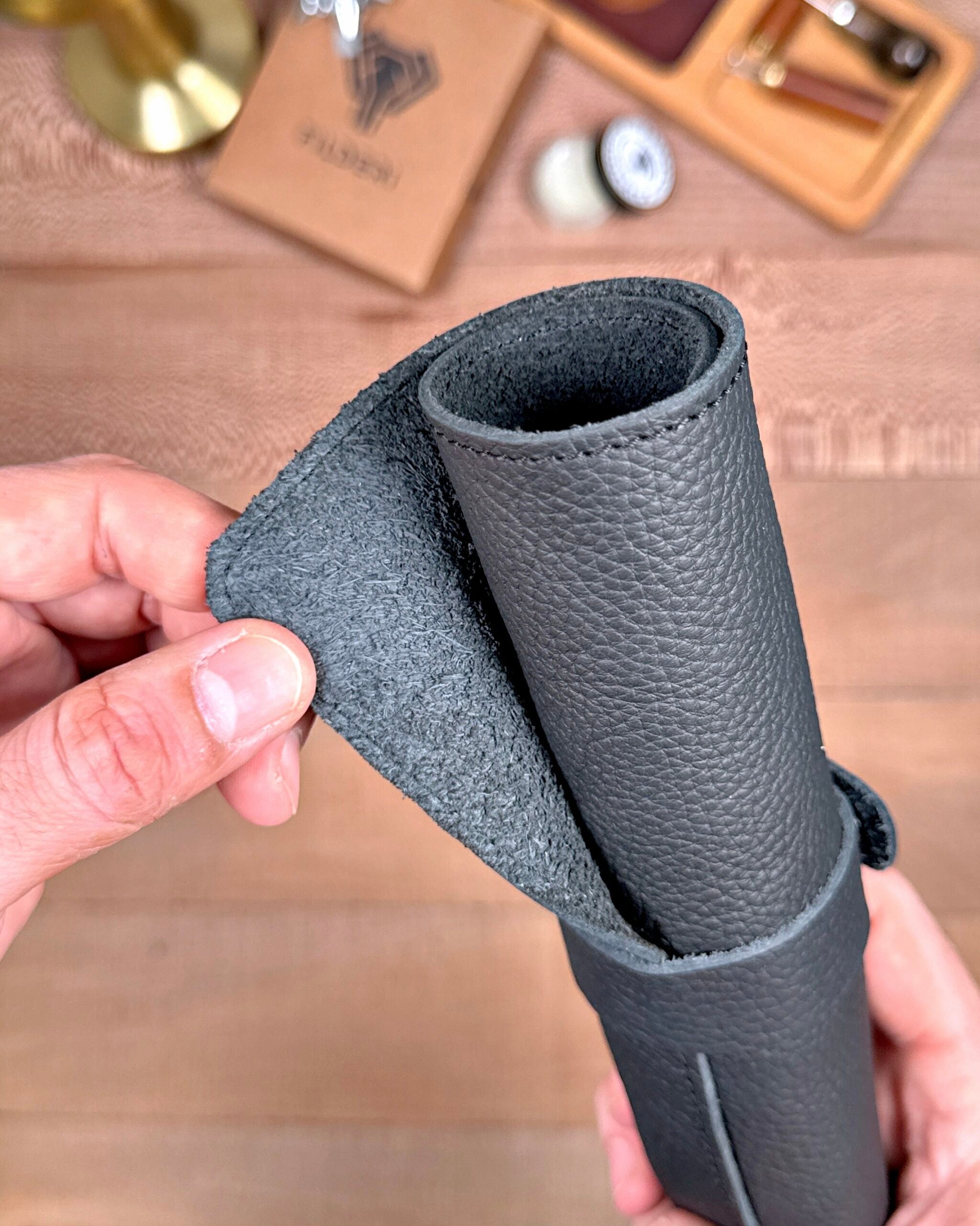 Hakiki Deri Mousepad – Siyah Renk Ofis Kullanımı İçin