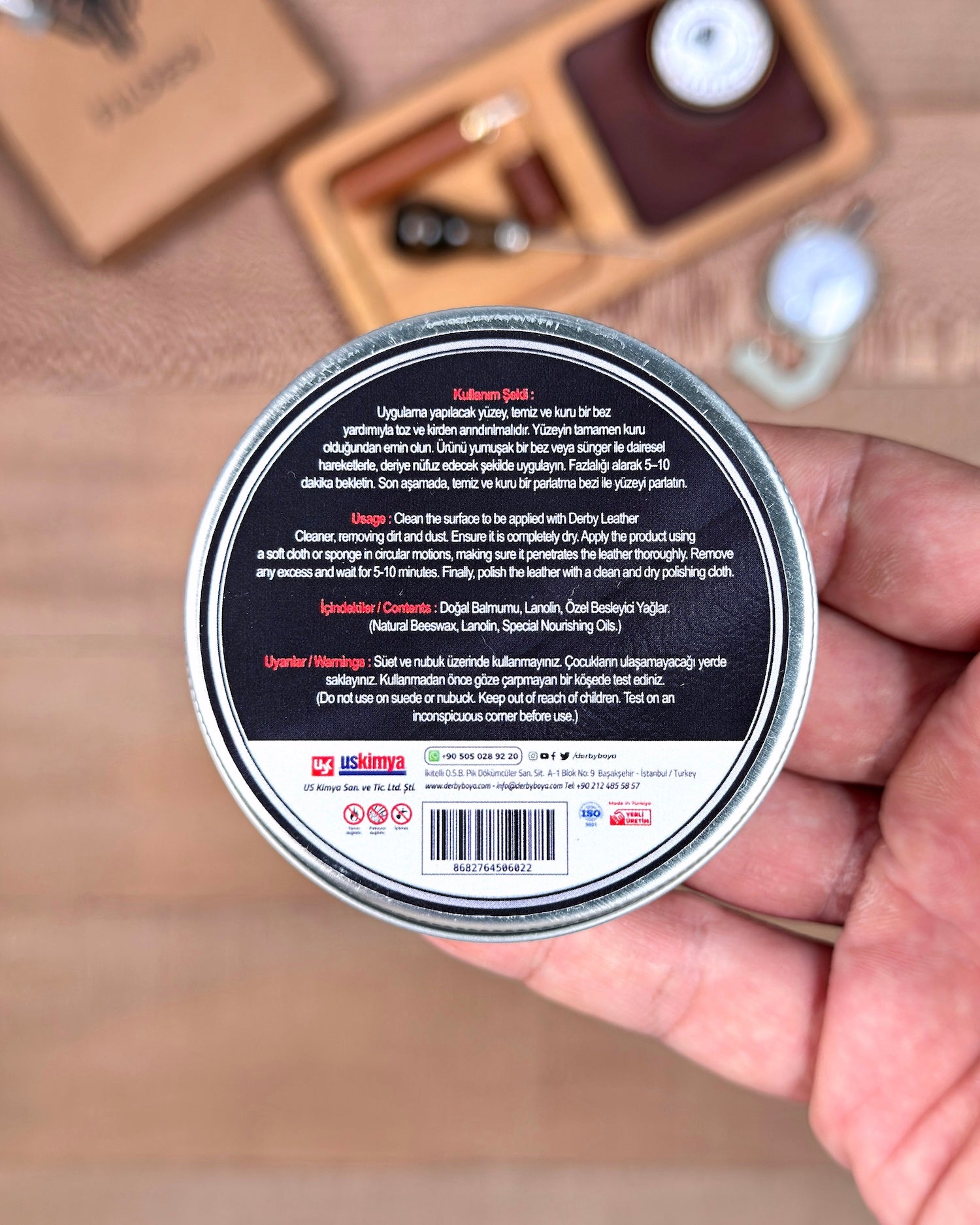 Hakiki Deri Bakım Kremi Metal Kutulu 90 ml