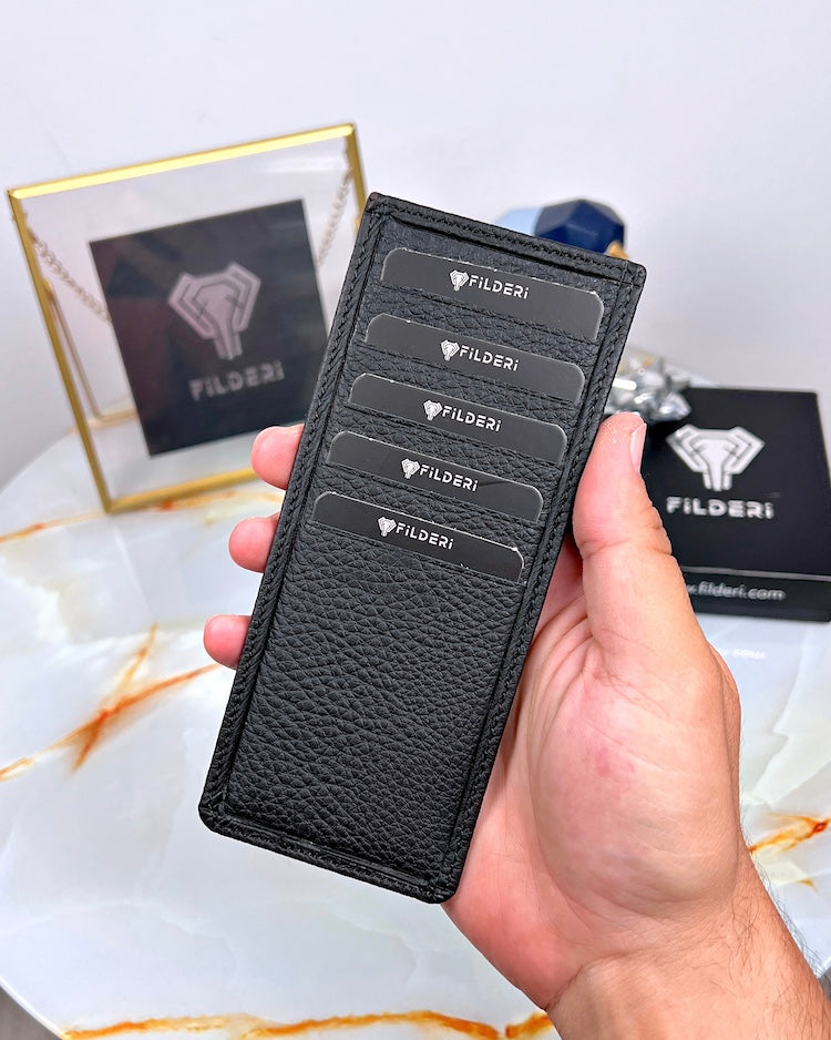 Cüzdan – Siyah Hakiki Deri, Telefon Bölmeli ve Kartlıklı | 2027