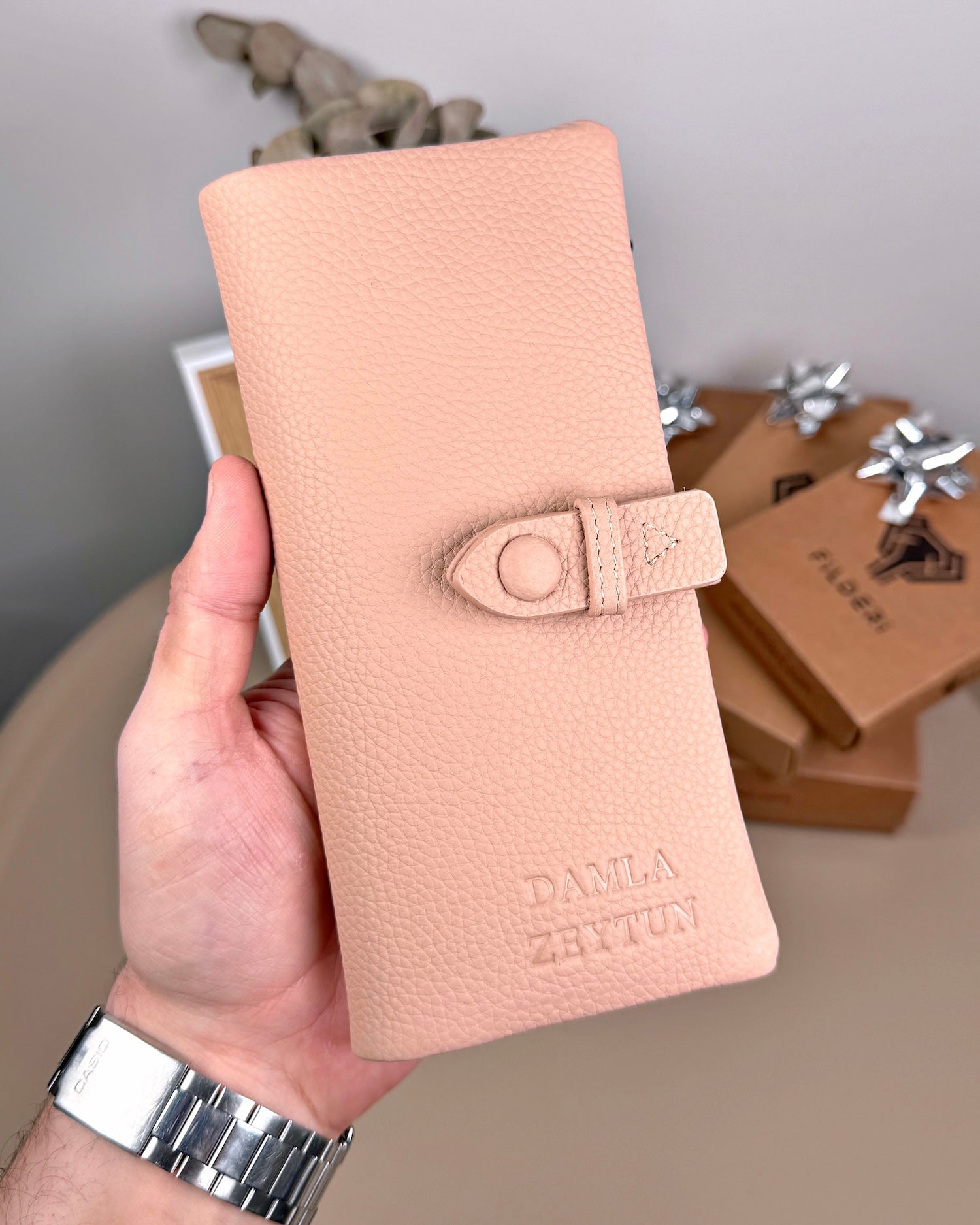 Kadın Cüzdan – Hakiki Deri, Fermuarlı &amp; Mıknatıslı Pudra | 2133