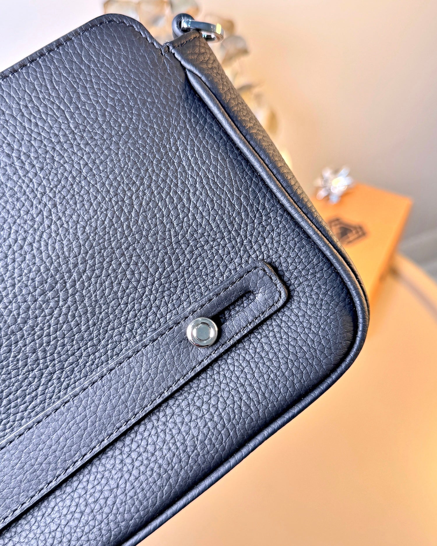 Hakiki Deri El Clutch Çanta - Mat Siyah | 2139