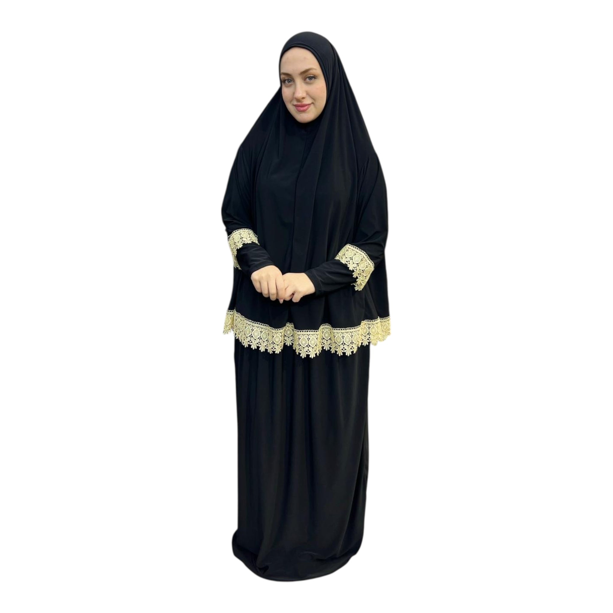 DANTELLİ NAMAZ TAKIMI ELBISE