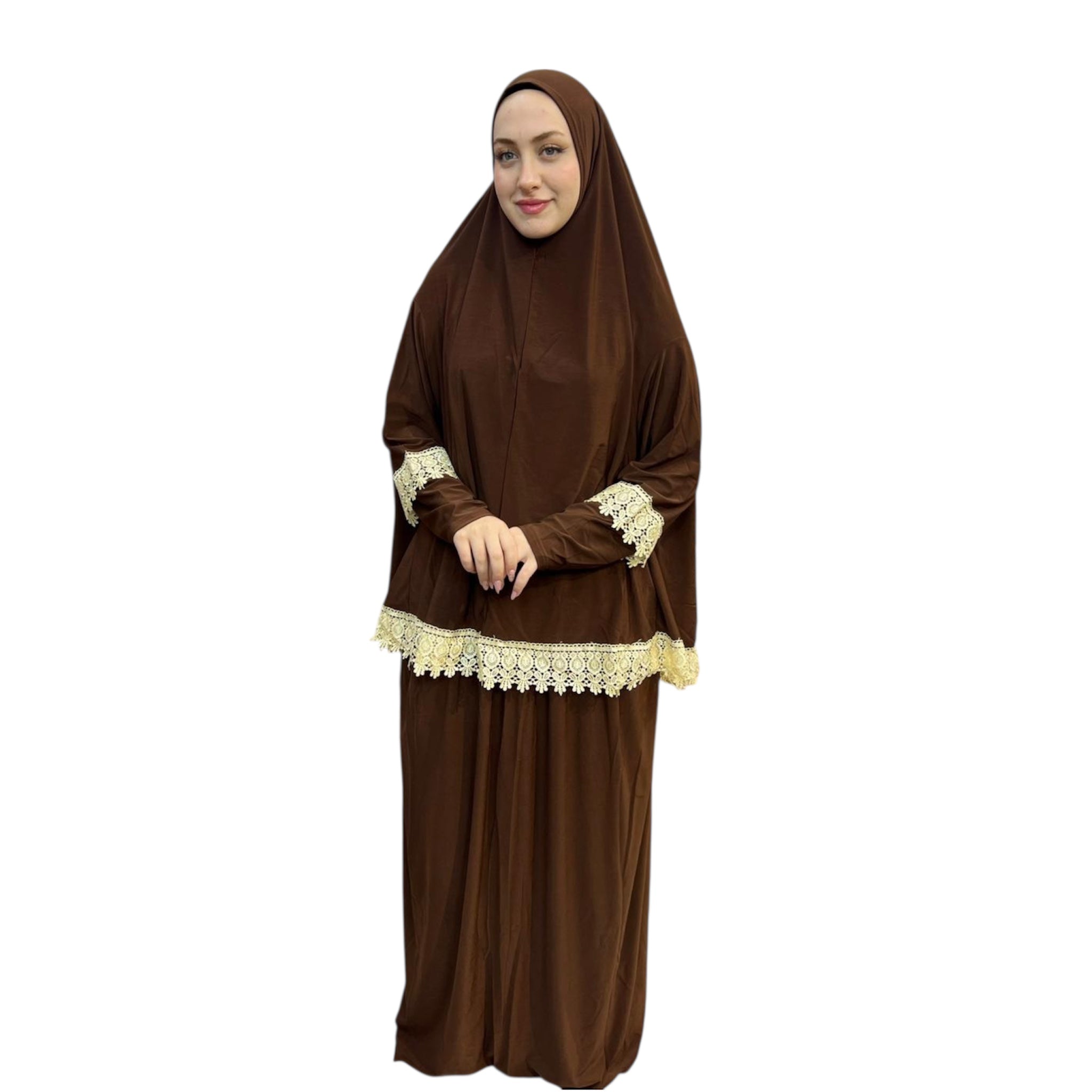 DANTELLİ NAMAZ TAKIMI ELBISE