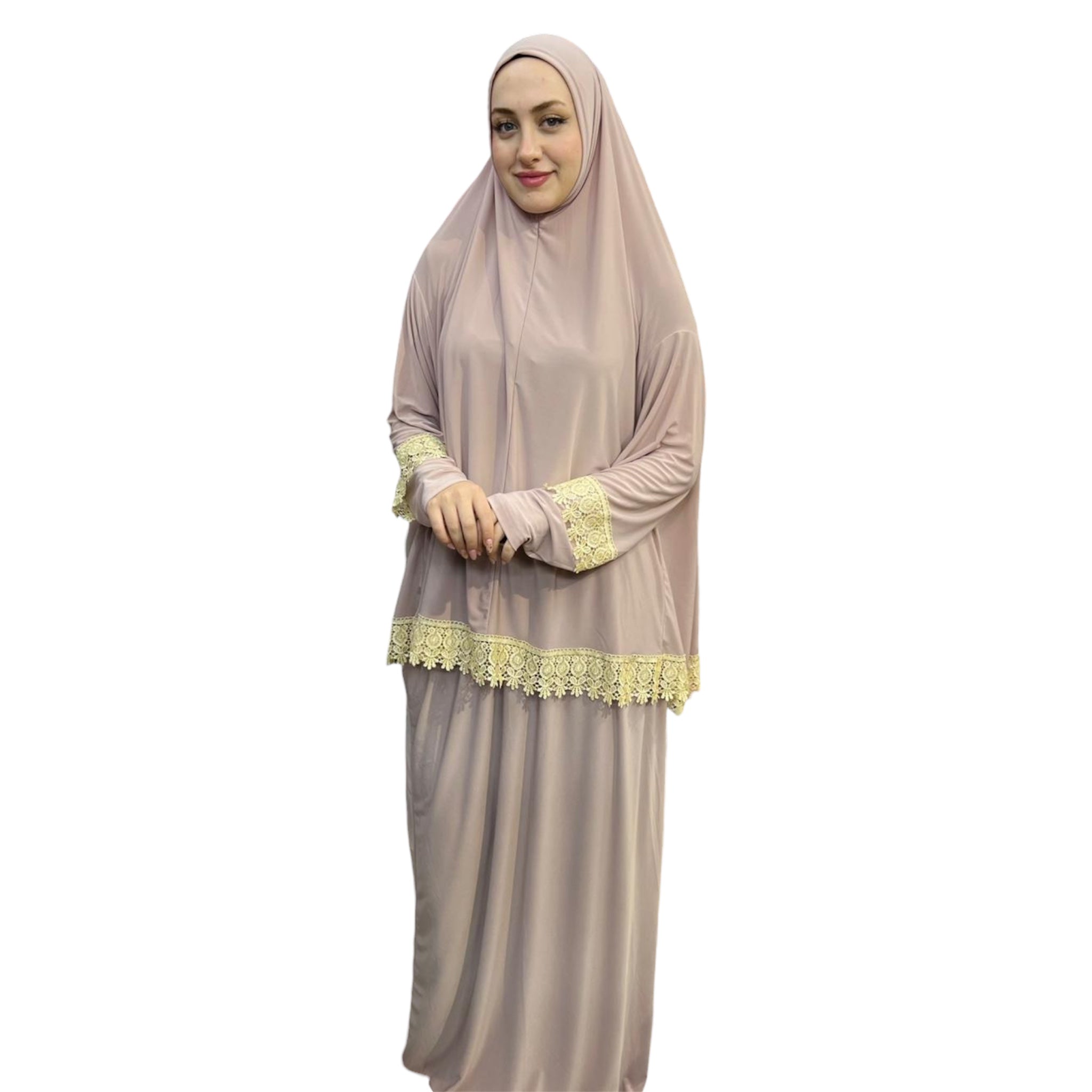 DANTELLİ NAMAZ TAKIMI ELBISE