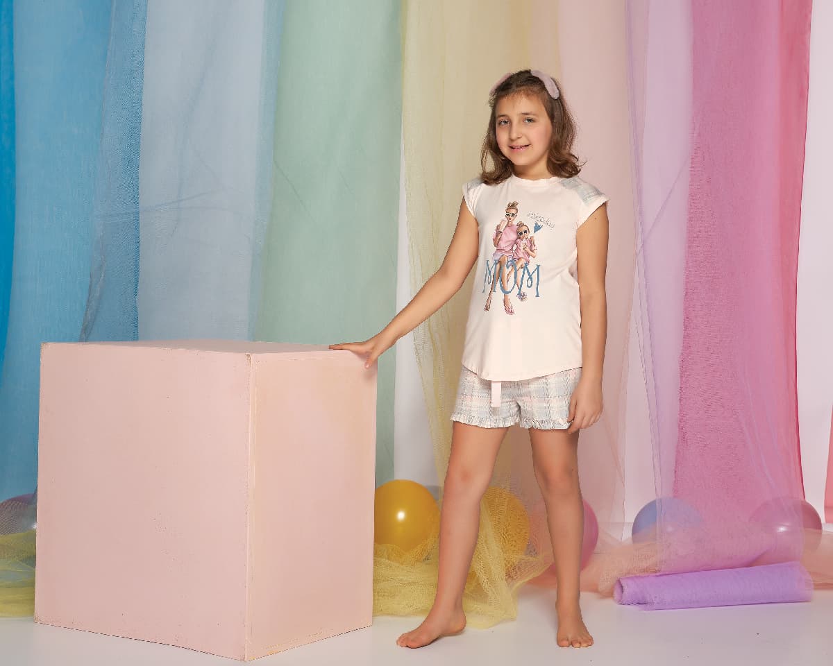 7816 Kız Çocuk Şort Takım