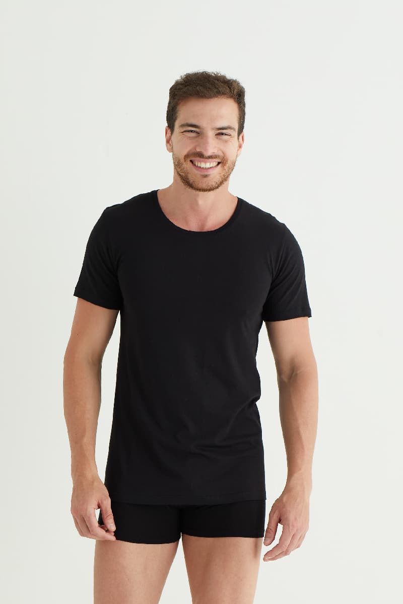 9353 Erkek Bamboo Kumaş T-shırt