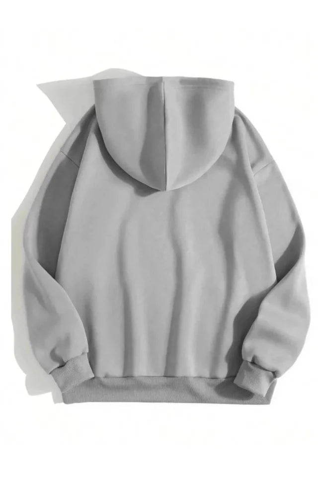 Men's Plain Hooded Sweatshirt - Painted Gray