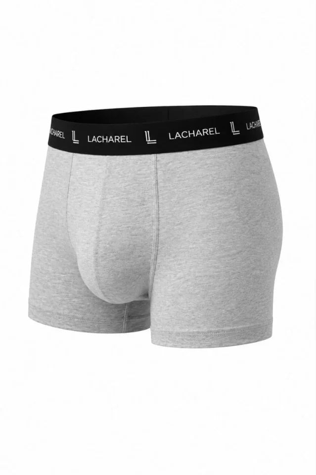Erkek Likralı Pamuklu Nefes Alan Penye Boxer 3lü Paket - Siyah - Gri - Lacivert