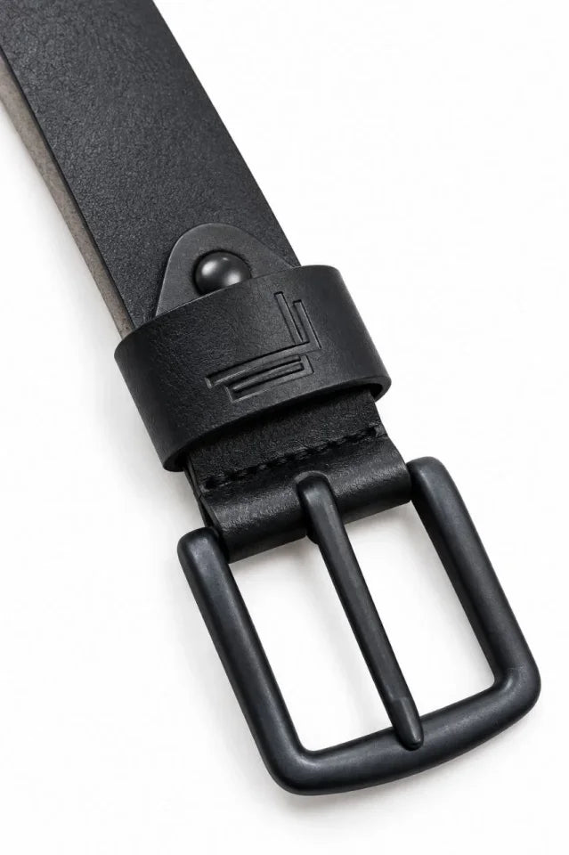 Erkek Siyah 3,5 Cm Metal Tokalı Kot Ve Kumaş Pantolon Kemeri