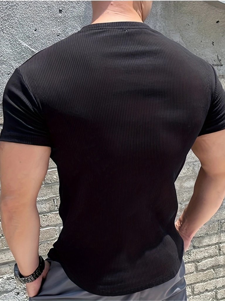 Erkek Kısa Kollu Bisiklet Yaka Burgu Tişört