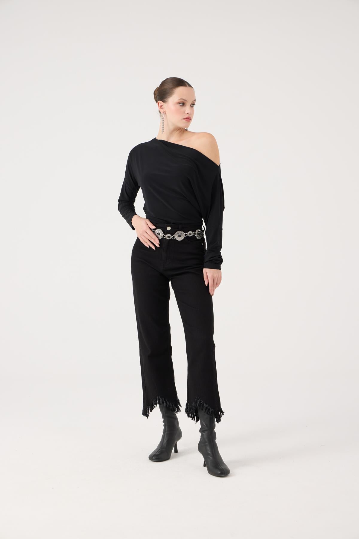 Swan Jean Pantolon Siyah