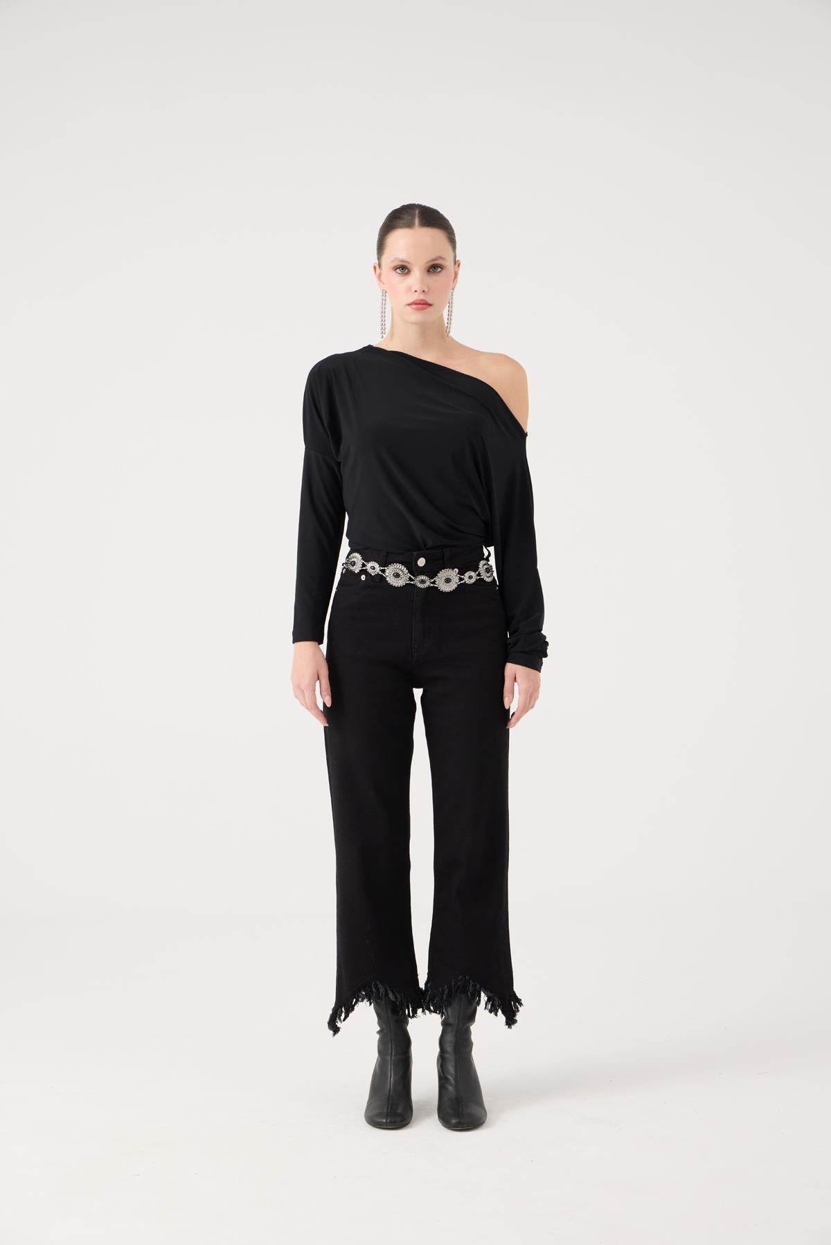 Swan Jean Pantolon Siyah