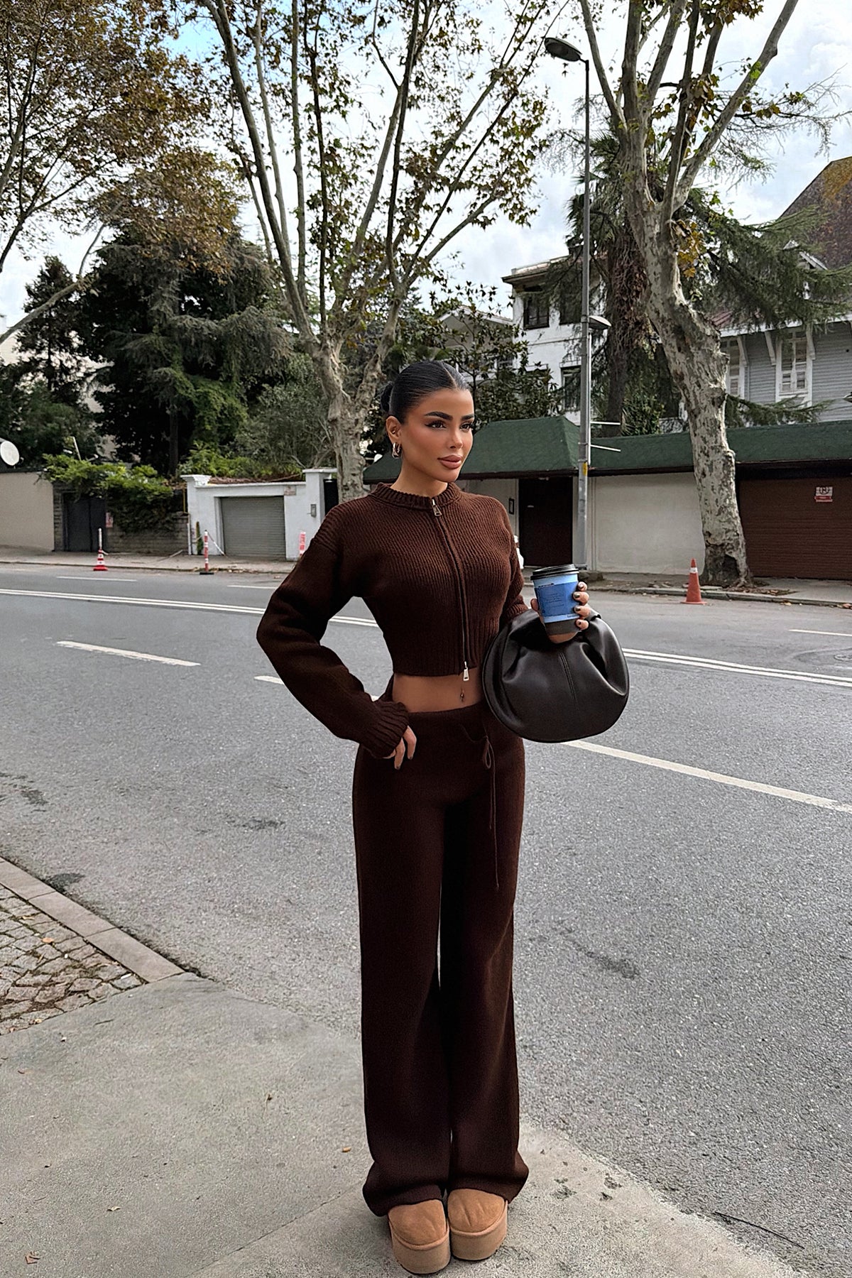 Acı Kahve Zaria Triko Takım ATE-3978