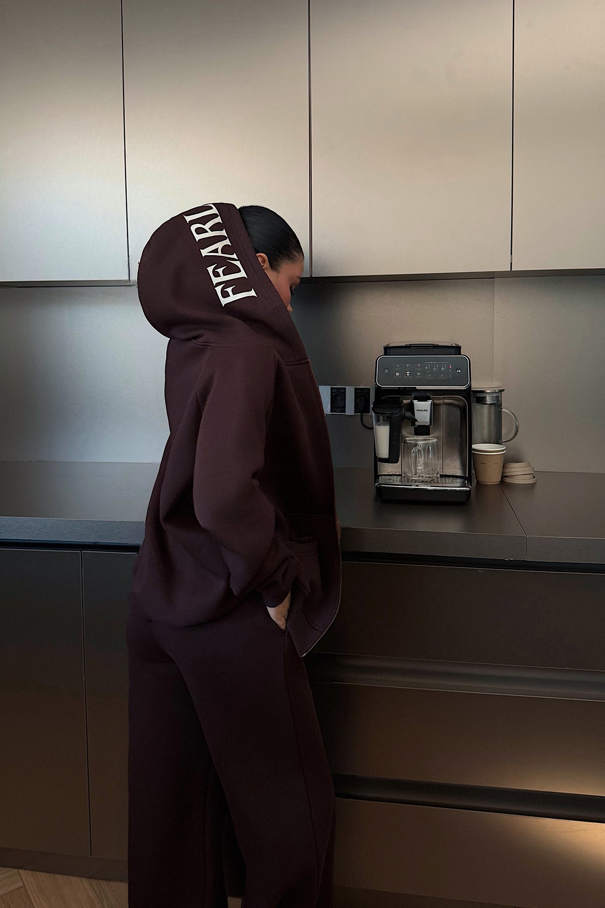 Acı Kahve Bonny Fermuarlı Eşofman Takım ATE-3870