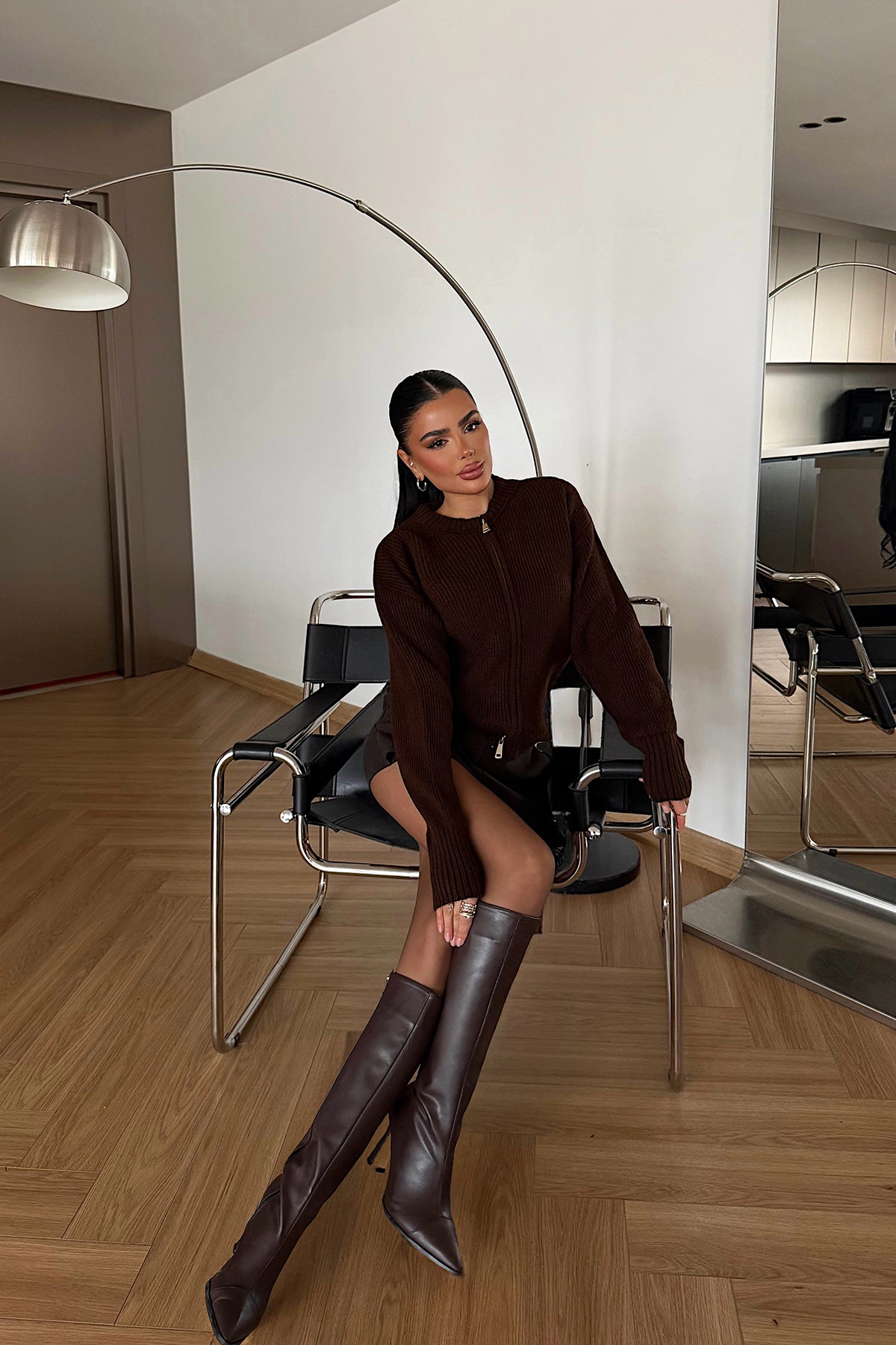 Acı Kahve Lilja Triko Hırka ATE-4058