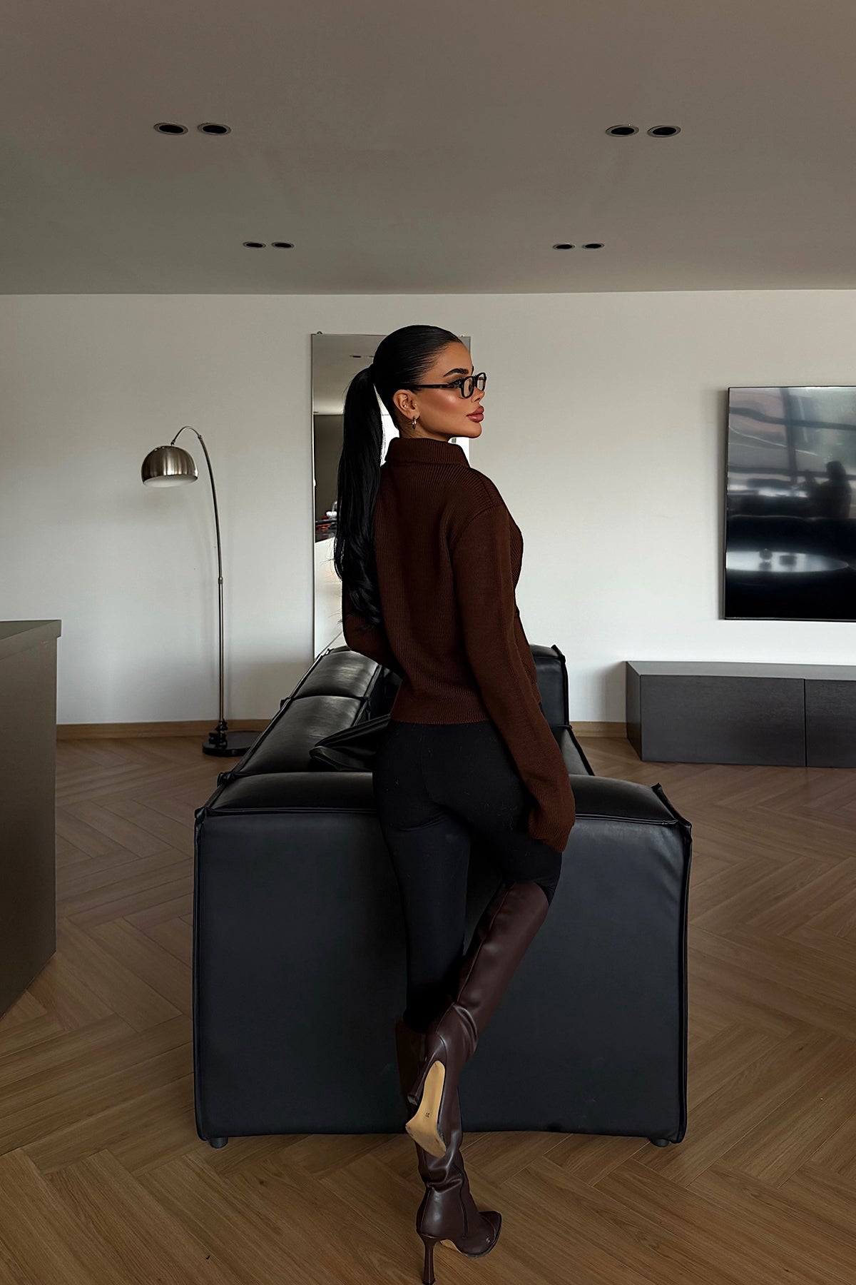 Acı Kahve Leche Düğmeli Triko Hırka ATE-4494