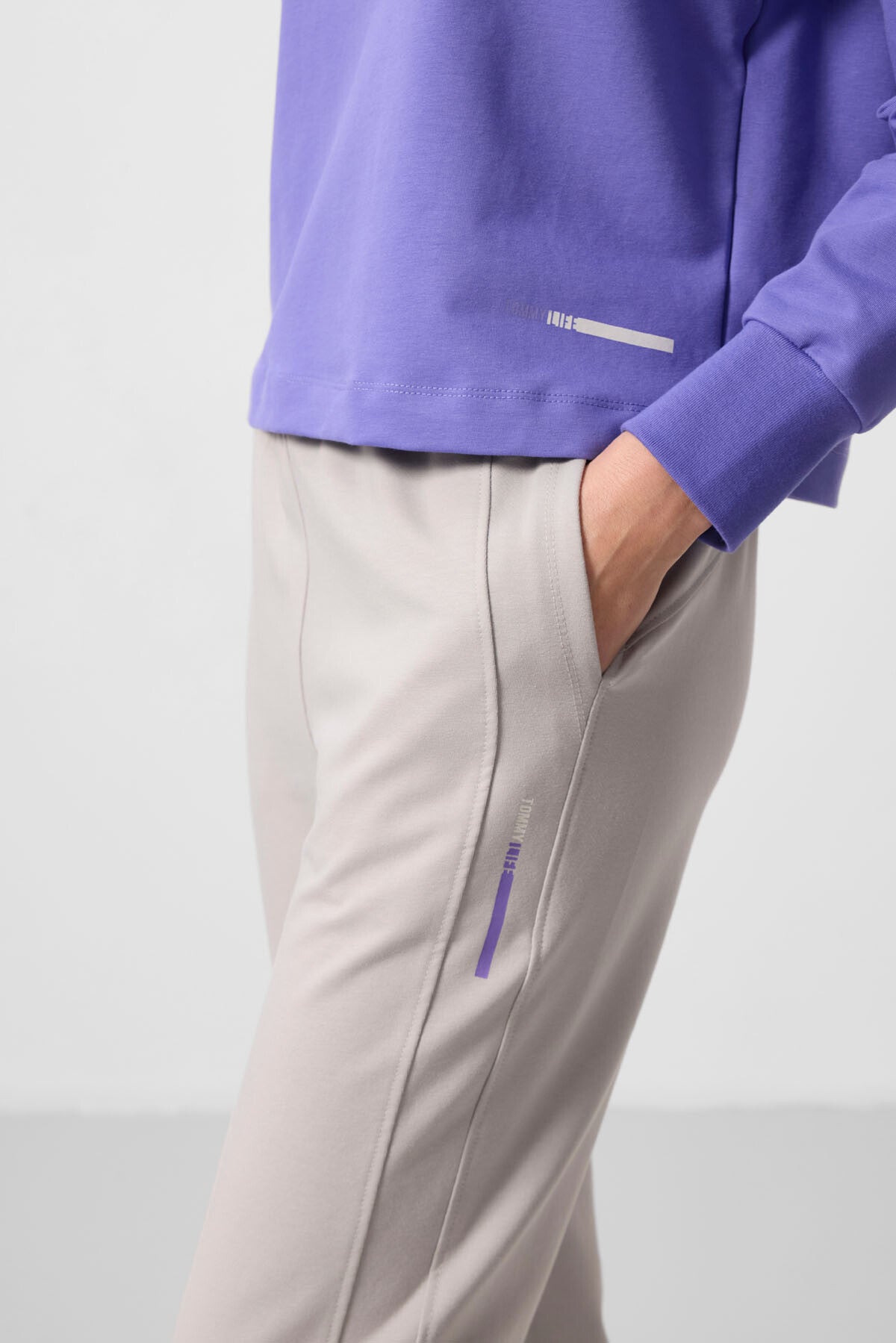 Açık Eflatun-Taş Kapüşonlu Oversize Kadın Eşofman Takım - 95336