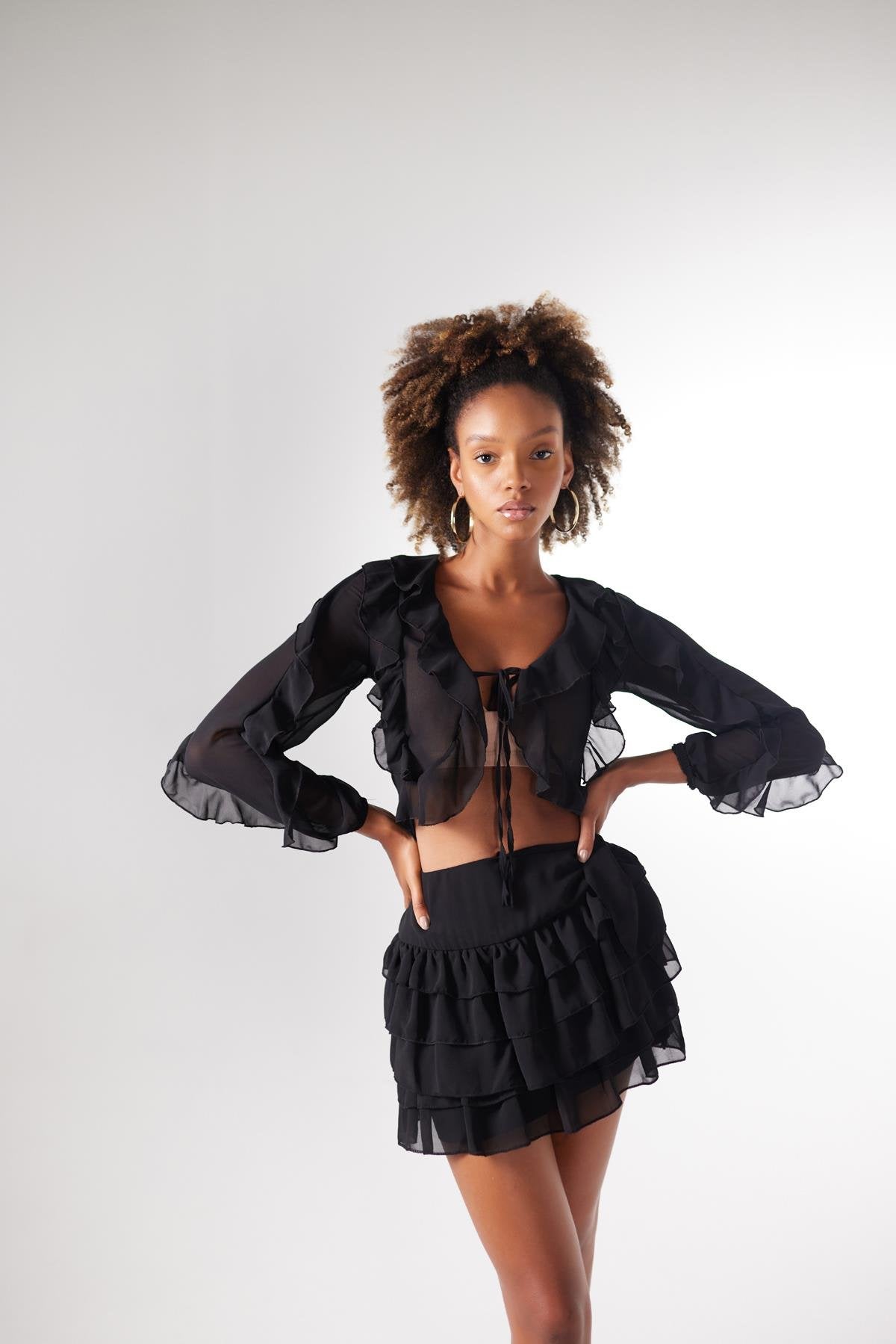 Elsa Bluz Siyah Siyah L